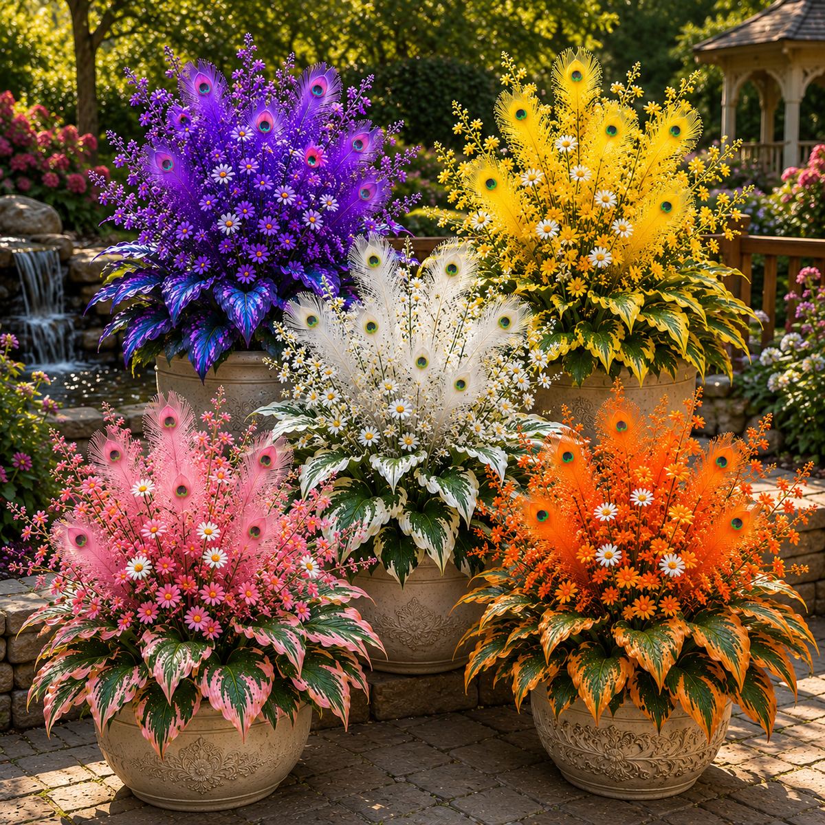 🏠🤗 Peacock Flame Hosta™ – Effortless Beauty For Shady Spaces💥