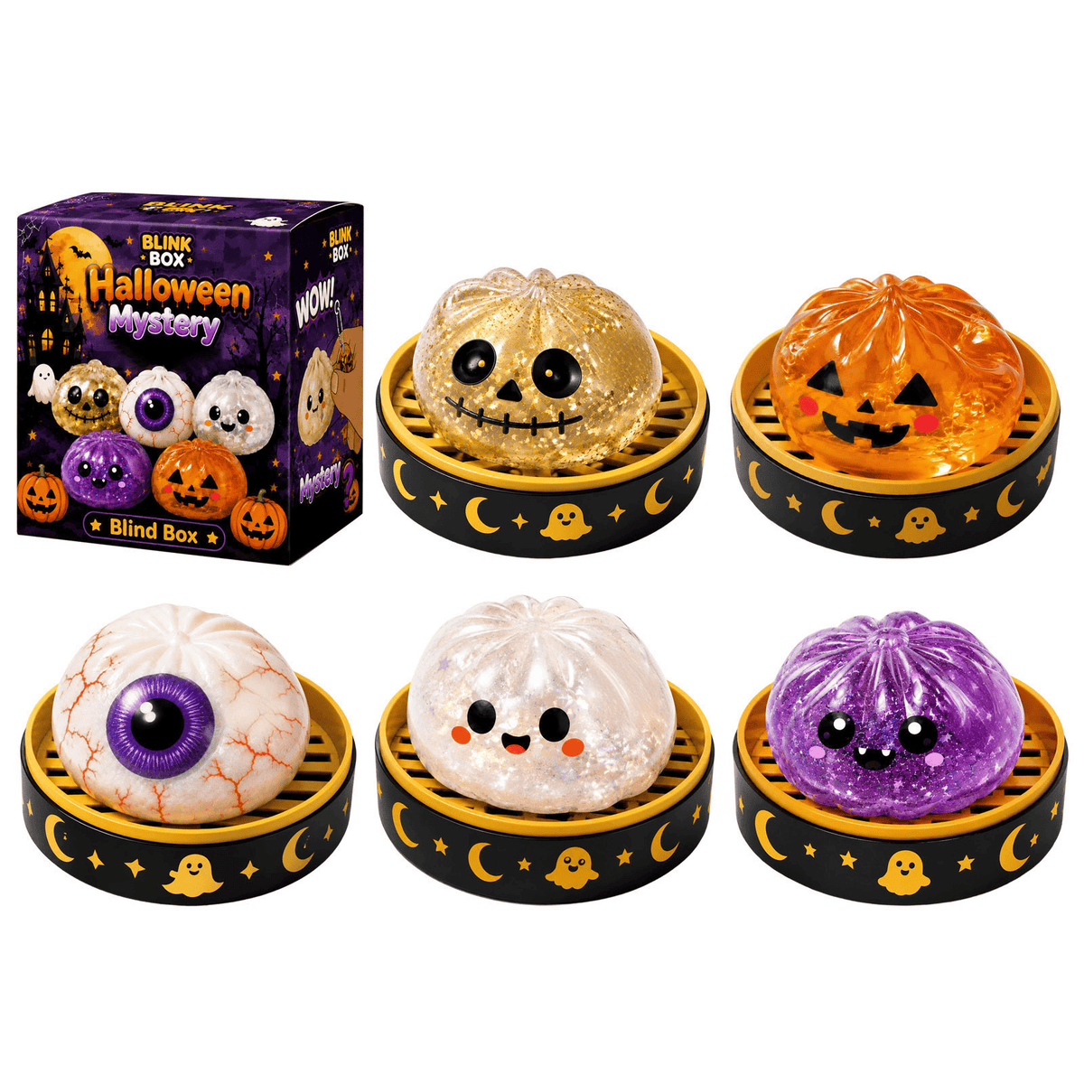 ⚡Hot Sales 37% OFF🔥Cute Halloween Scary Ghost Maruko Squeeze Toy Set