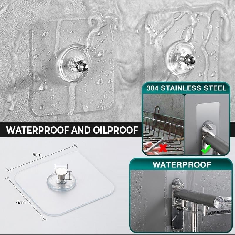 No-Drill Adhesive Screw Hooks for Wall Mounting