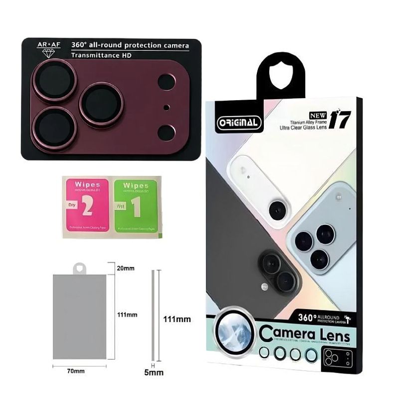 📸1-Piece Metal Frame Camera Lens & Module Protector for iPhone 18/17 Series