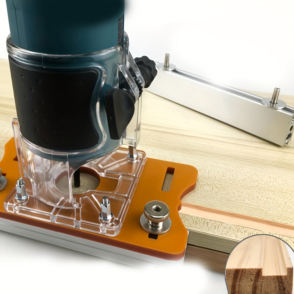 2-in-1 Woodworking Trimmer Slotting Auxiliary Positioning Bracket