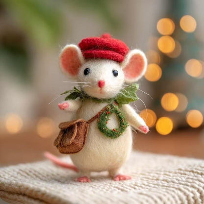 🎁🐭 Deluxe Handmade Felt Mouse | Cozy Decor & Heartwarming Gift ✨
