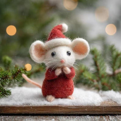 🎁🐭 Deluxe Handmade Felt Mouse | Cozy Decor & Heartwarming Gift ✨