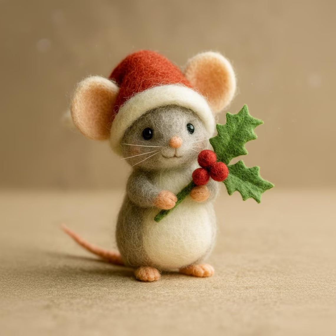 🎁🐭 Deluxe Handmade Felt Mouse | Cozy Decor & Heartwarming Gift ✨