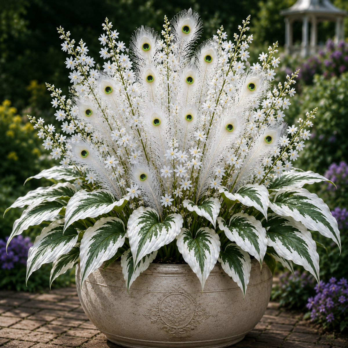 🏠🤗  Peacock Flame Hosta™ – Effortless Beauty For Shady Spaces💥