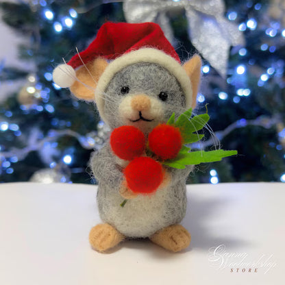 🎁🐭 Deluxe Handmade Felt Mouse | Cozy Decor & Heartwarming Gift ✨