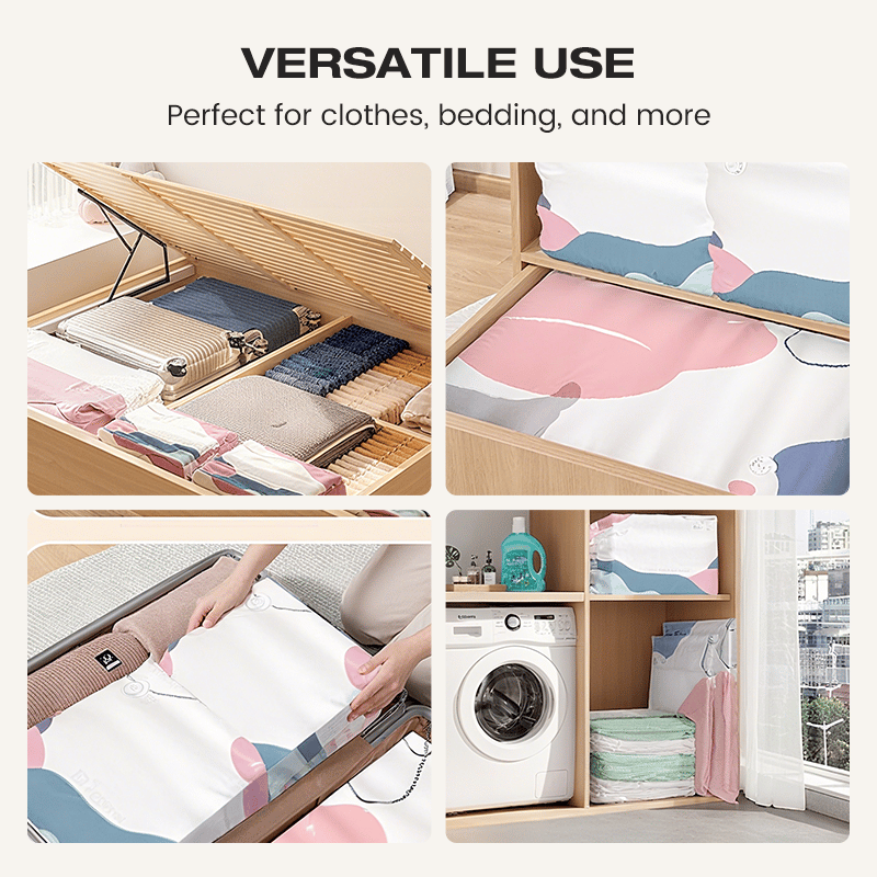 Thickened Stereoscopic No-Pump Vacuum Compression Bag