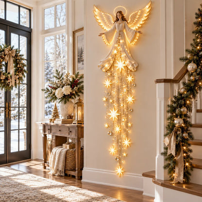 ✨Last Day 49% OFF✨ Angel Blessing Starfall Wall LightTM – Heavenly Christmas Wall Decor