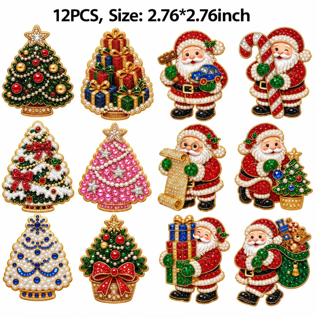 Hot Sale🎄✨ DIY Christmas Pearl & Diamond Painting Fridge Magnet Kit – Festive Holiday Craft Fun