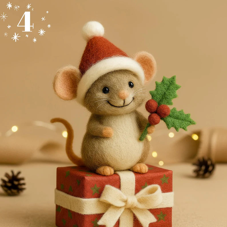 🎁🐭 Deluxe Handmade Felt Mouse | Cozy Decor & Heartwarming Gift ✨