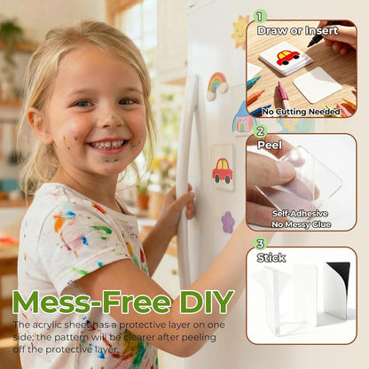 10 Peel & Stick Acrylic Picture Frames for Fridge.