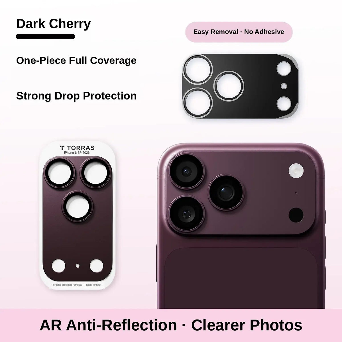 📸1-Piece Metal Frame Camera Lens & Module Protector for iPhone 18/17 Series