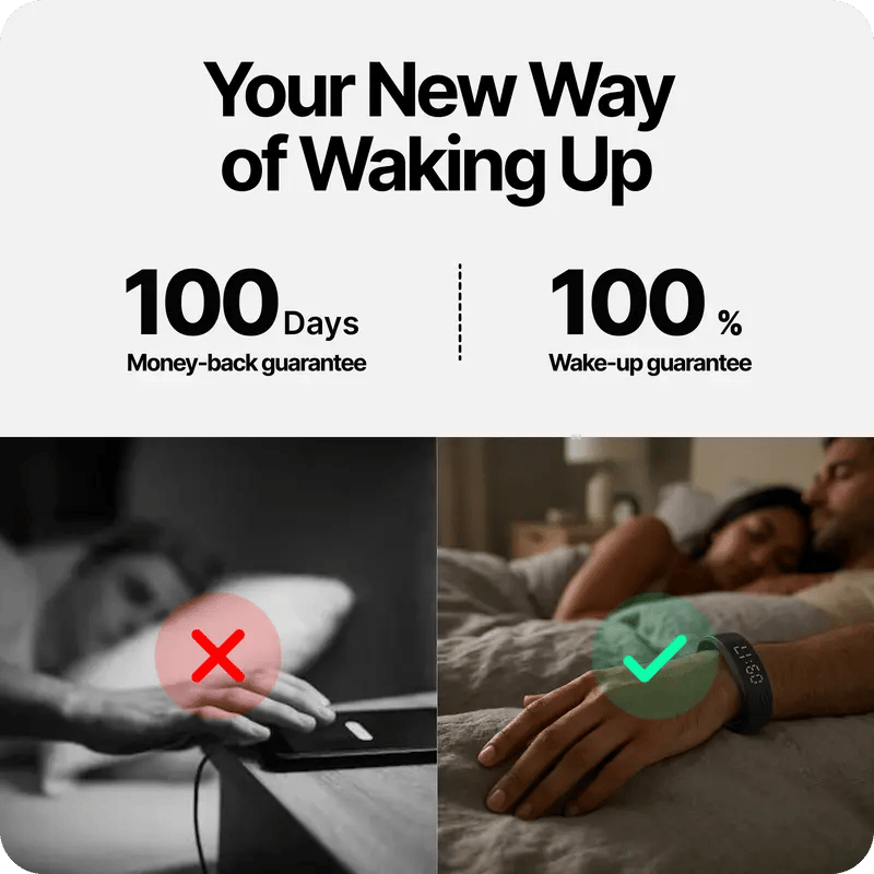 ⌚ Silent Vibration Alarm Clock – Wrist-Worn Wearable Wake-Up Device for Heavy Sleepers