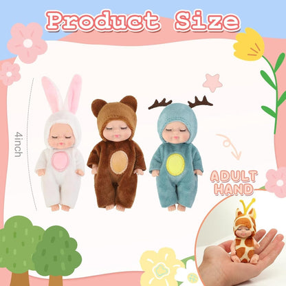 🐱 Cute Mini Dolls🎁 6pcs Fairy Princess Doll Set with Pajamas