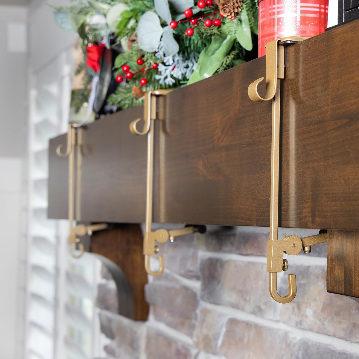 Adjustable Stocking & Garland Mantle Hangers