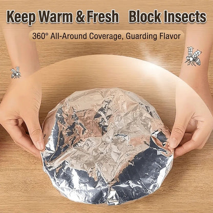 🍽️Reusable Aluminum Foil Thermal Food Cover — Heat-Retaining, Washable & Freshness-Preserving Kitchen Essential