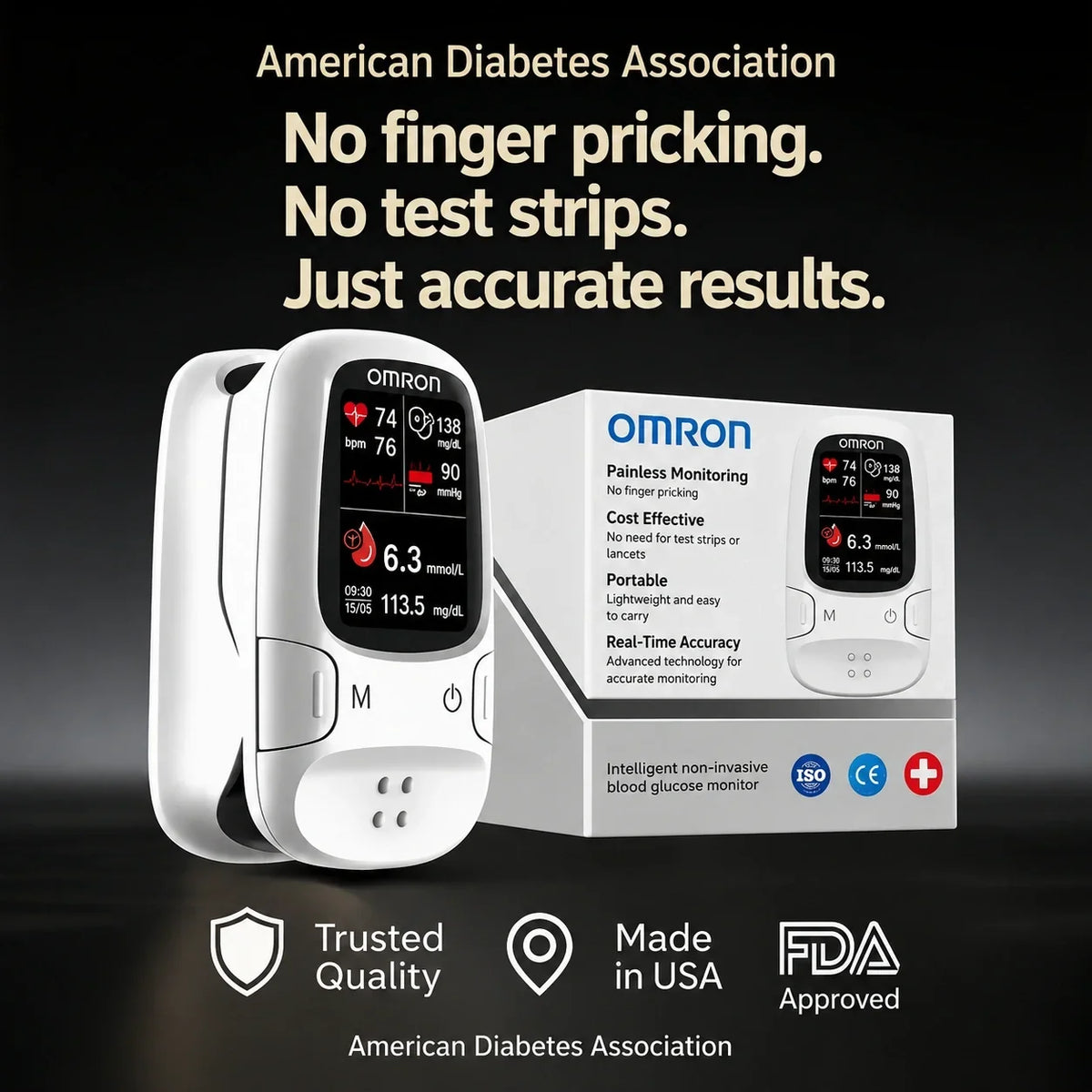 Omron™ Introduces the newly launched non-invasive smart blood glucose meter 🔥