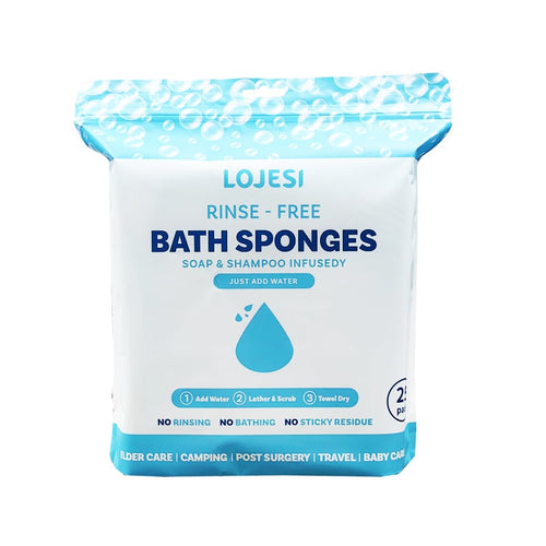🎁 Freshness Anytime, Anywhere! 25 Large Rinse-Free Bathing Wipes for Adults