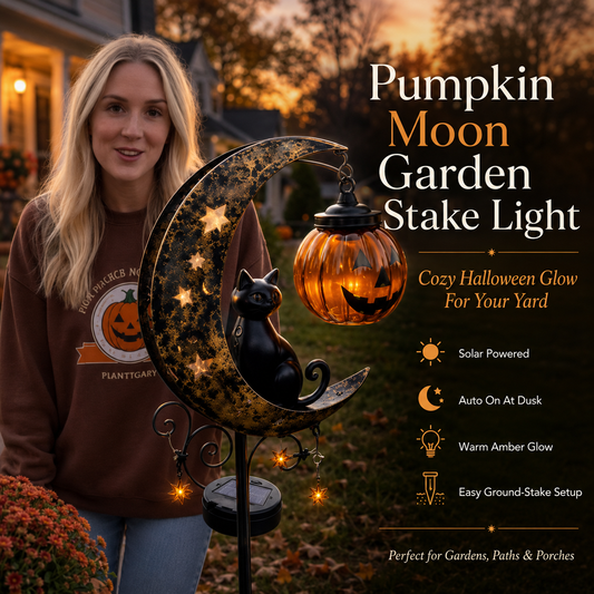 🔥Last Day Limited To 50 Units Only $29.99✨ |Pumpkin Moon Garden Stake Light