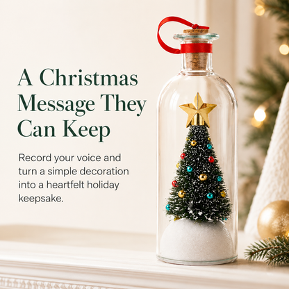 🎄 Mr. Christmas 8" Recordable Christmas Tree Message In A Bottle