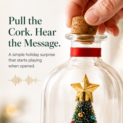 🎄 Mr. Christmas 8" Recordable Christmas Tree Message In A Bottle