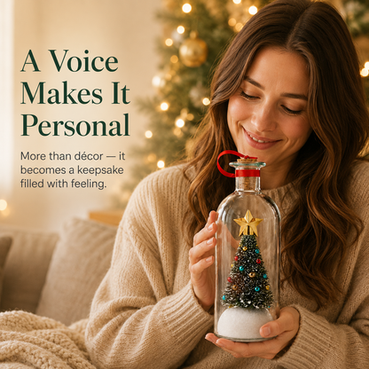🎄 Mr. Christmas 8" Recordable Christmas Tree Message In A Bottle