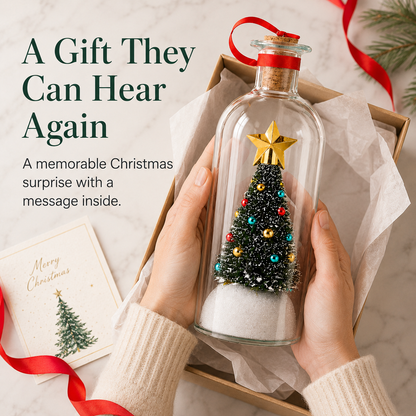 🎄 Mr. Christmas 8" Recordable Christmas Tree Message In A Bottle