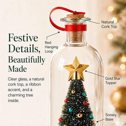 🎄 Mr. Christmas 8" Recordable Christmas Tree Message In A Bottle