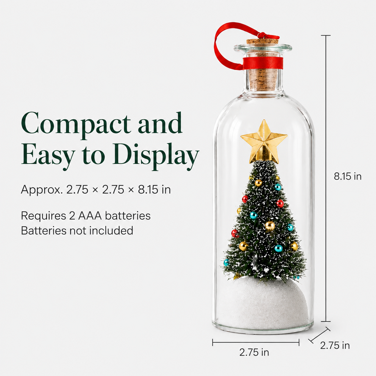 🎄 Mr. Christmas 8" Recordable Christmas Tree Message In A Bottle