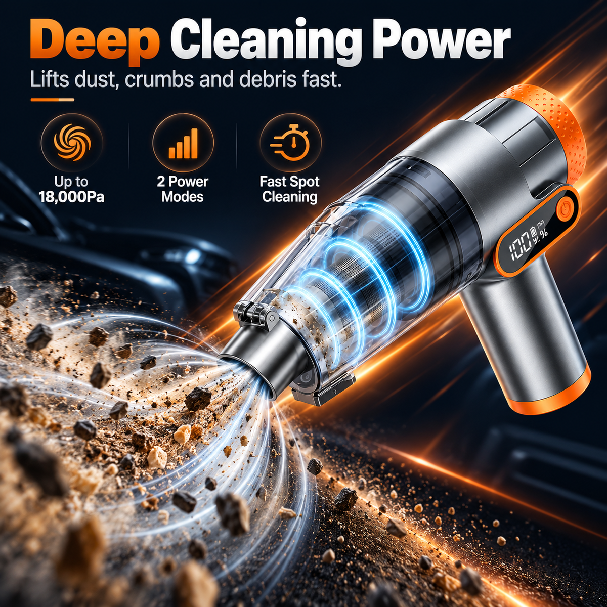 ✨3-in-1 Cordless Car Vacuum / Blower / Inflator