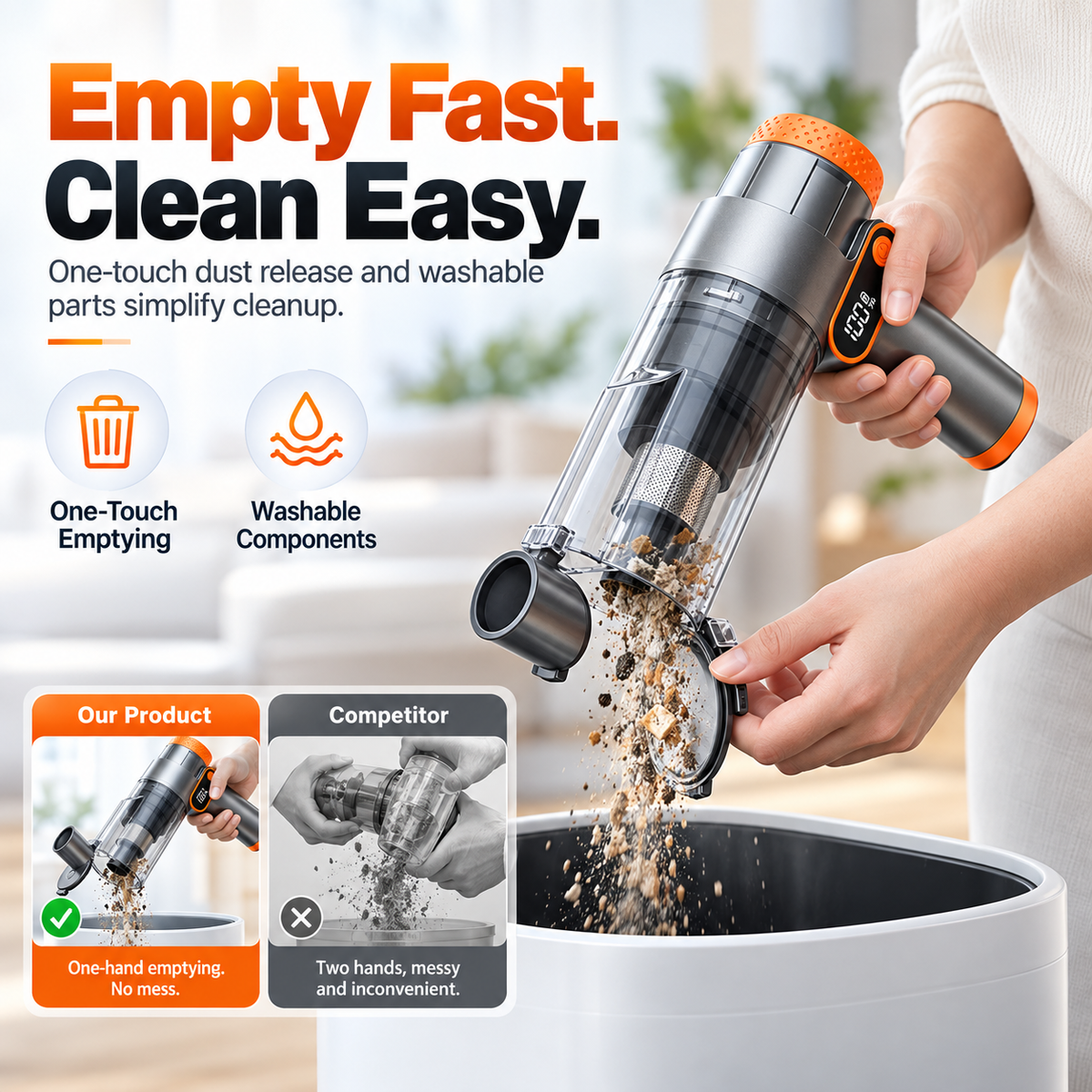✨3-in-1 Cordless Car Vacuum / Blower / Inflator
