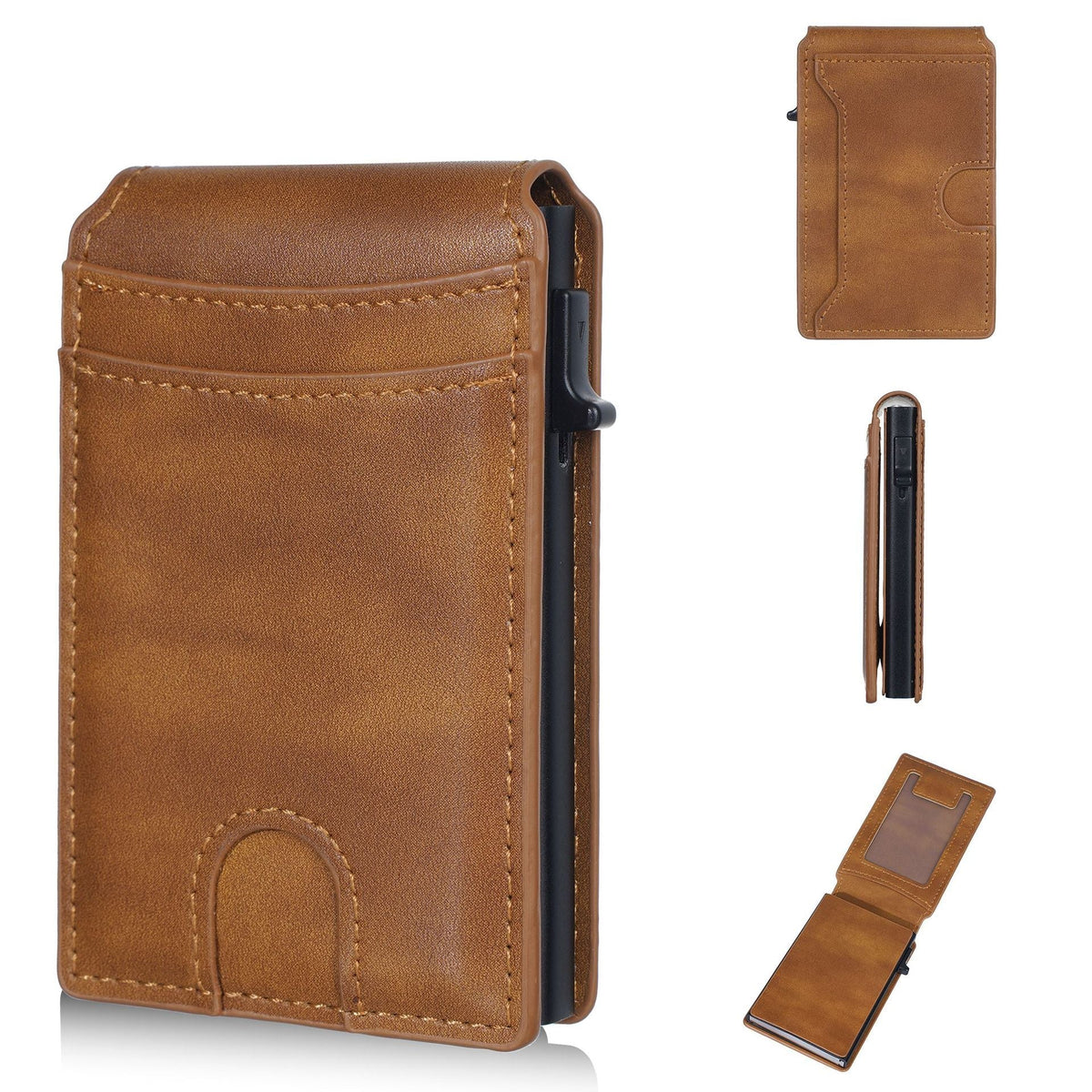 🔥RFID Blocking Minimalist Pop-Up Wallet | One-Second Card Eject Design & Ultra Slim Pocket Wallet