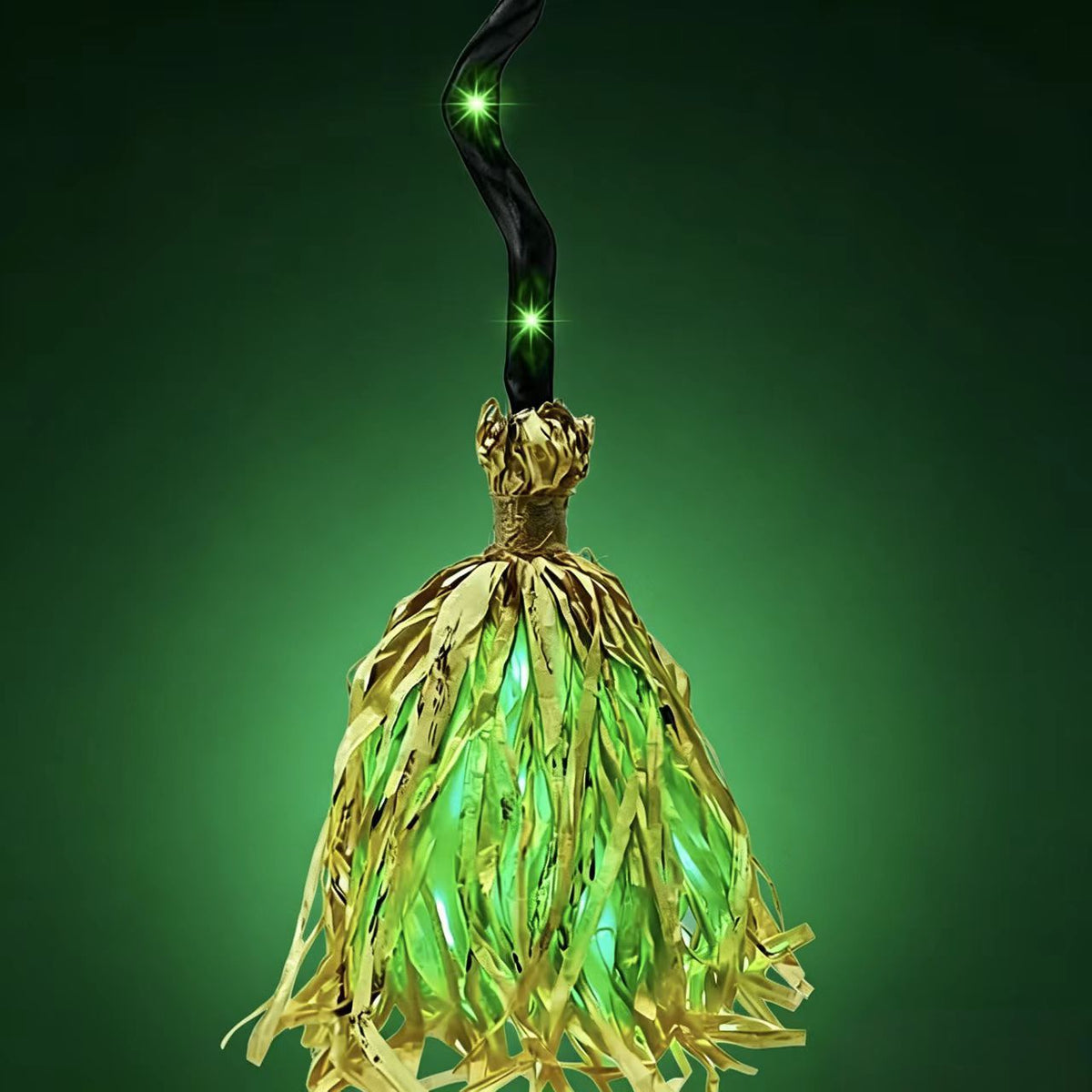 🔥 Magic Animated Witch Broom Halloween Decoration