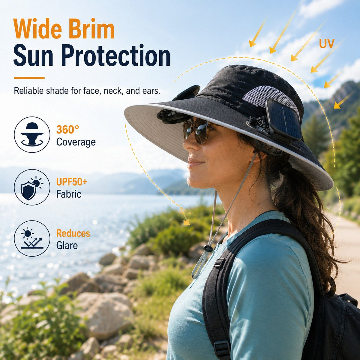 🔥 Summer 2026 Must-Haves – Solar Fan Sun Protection Hat | Limited Time 49% OFF 💥