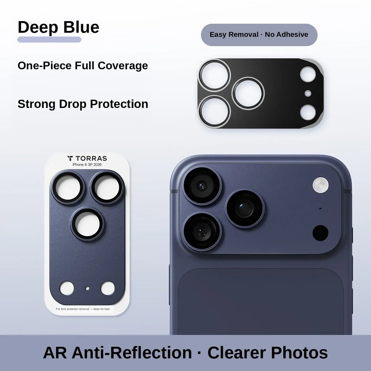📸1-Piece Metal Frame Camera Lens & Module Protector for iPhone 18/17 Series