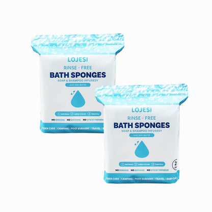 🎁 Freshness Anytime, Anywhere! 25 Large Rinse-Free Bathing Wipes for Adults