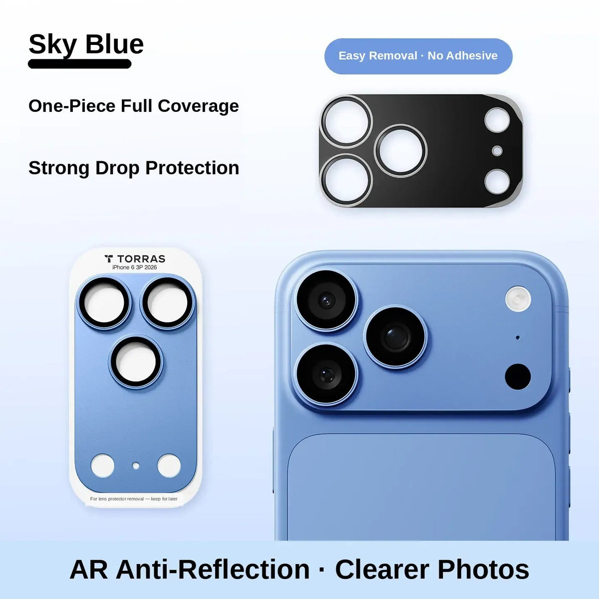 📸1-Piece Metal Frame Camera Lens & Module Protector for iPhone 18/17 Series