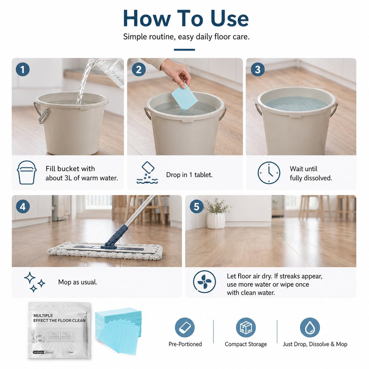 100-Piece Multi-Surface Floor Cleaning Tablets
