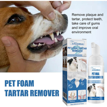 🐶Pet Tartar Remover Foam – Fresh Breath & Healthy Teeth, No Brushing Needed!🦷