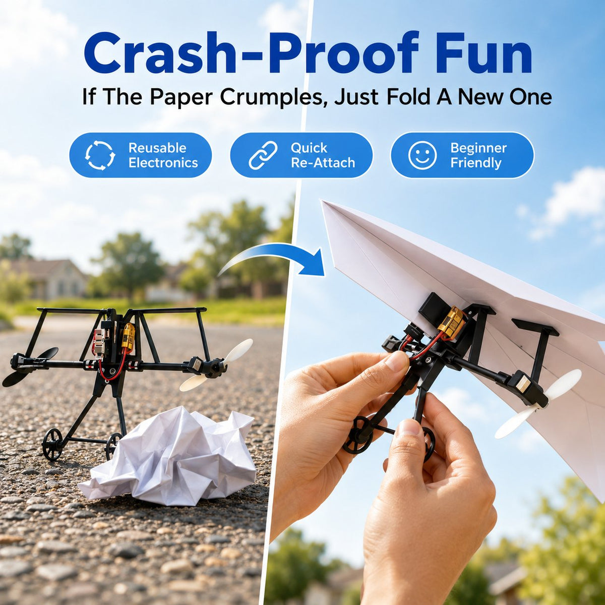 Smart RC Paper Airplane Conversion Kit (Turbo-Prop Edition)