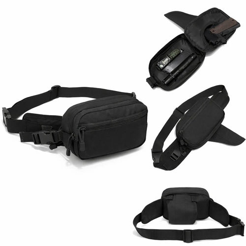 Multifunctional Concealed Carry Hip Bag with Rapid-Access Holster