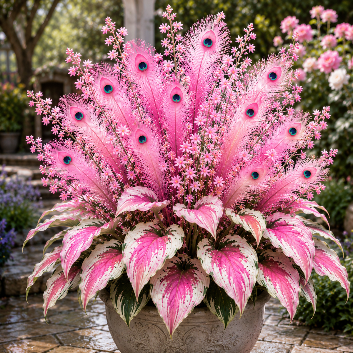 🏠🤗  Peacock Flame Hosta™ – Effortless Beauty For Shady Spaces💥