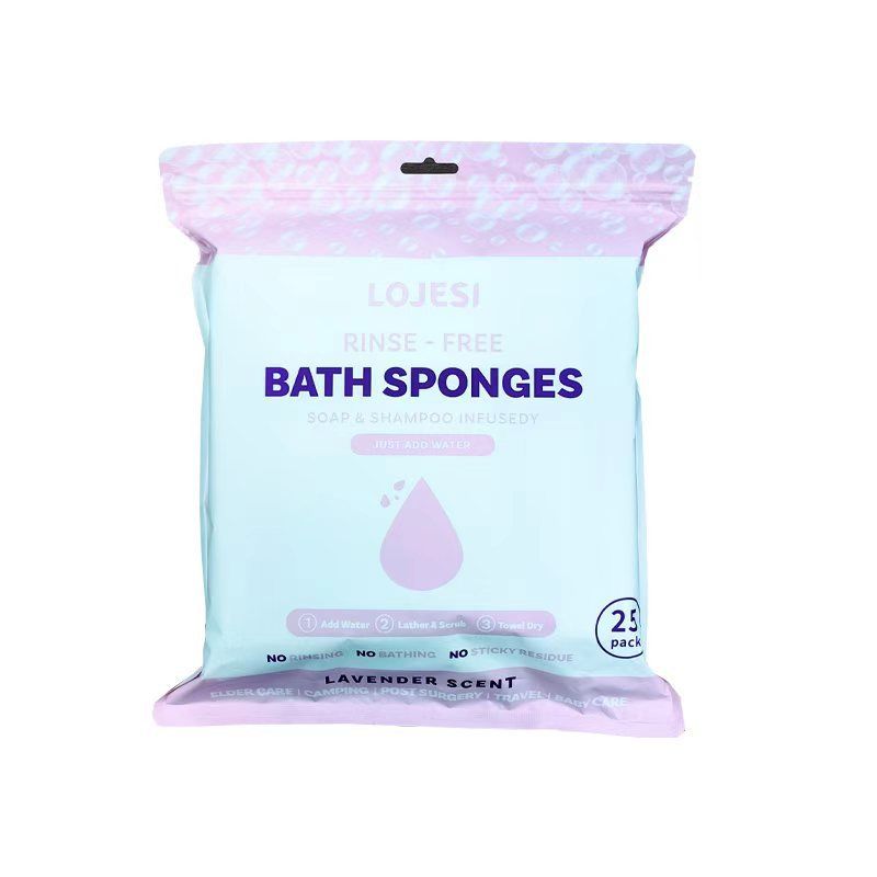 🎁 Freshness Anytime, Anywhere! 25 Large Rinse-Free Bathing Wipes for Adults