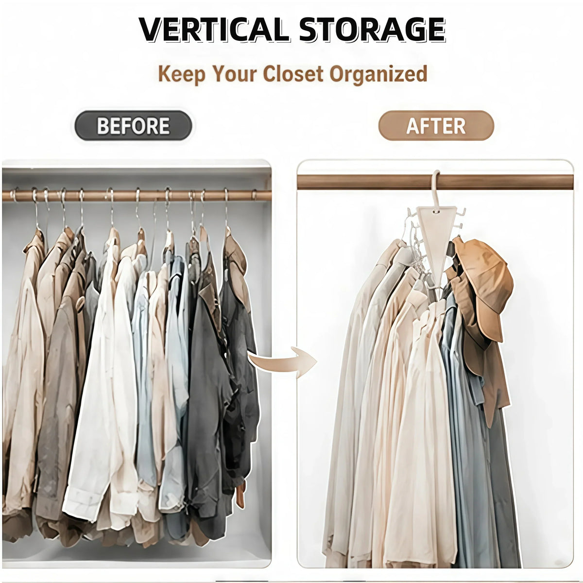 12-Hook Rotating Closet Organizer Hanger