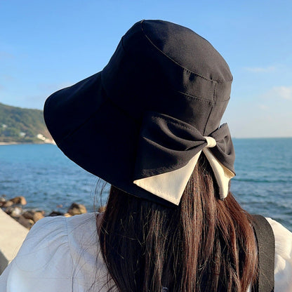 👒Summer Hot Sale 50% OFF ! 💐Women's Bowknot Wide Brim Sun Protective Hat