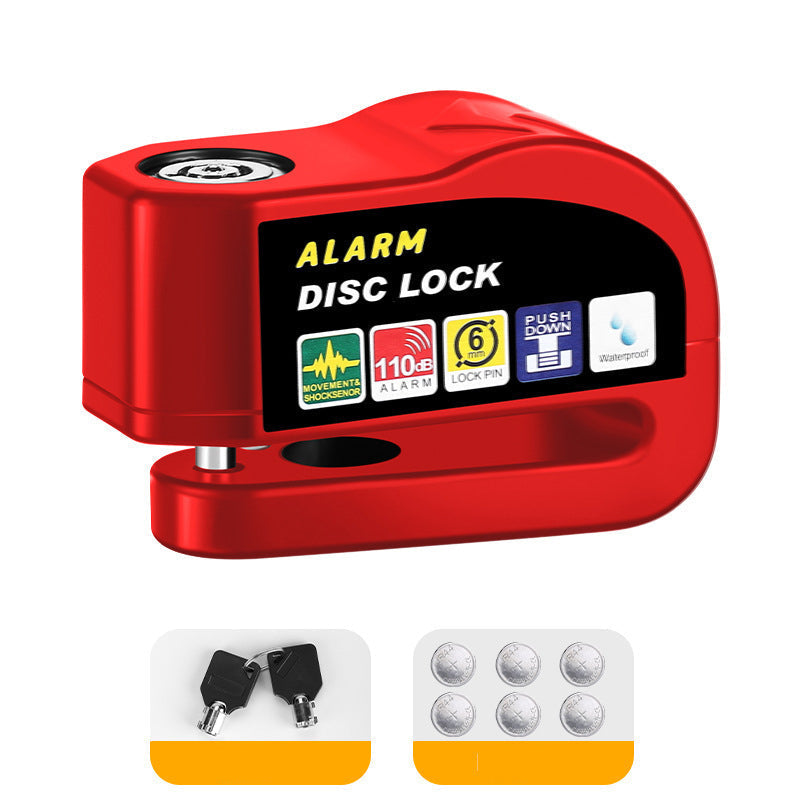 🛡️110dB Disc Brake Alarm Lock – Keyless Anti-Theft Motorcycle Lock